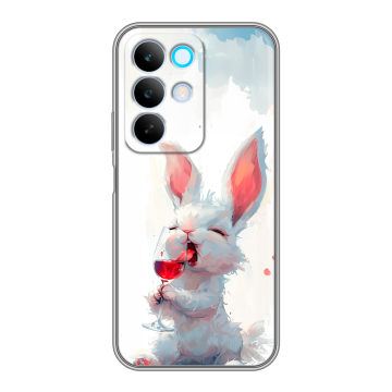 Силиконовый чехол на Realme C85 с принтом кролик зайчик