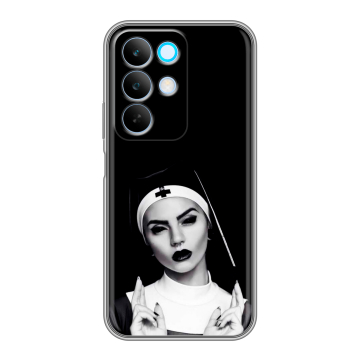 Силиконовый чехол на Realme C85 с принтом монашка