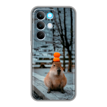 Силиконовый чехол на Realme C85 с принтом капибара