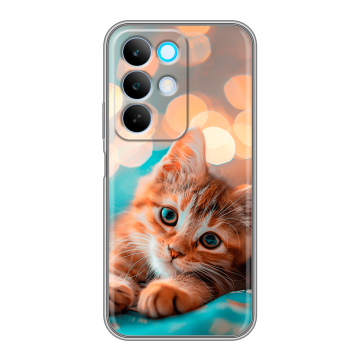 Силиконовый чехол на Realme C85 с принтом котик