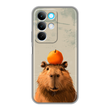 Силиконовый чехол на Realme C85 с принтом капибара