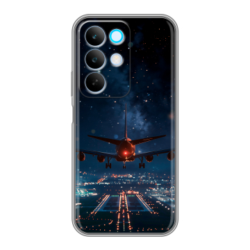 Силиконовый чехол на Realme C85 с принтом самолет