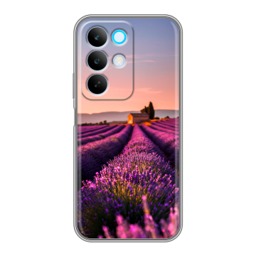 Силиконовый чехол на Realme C85 с принтом лаванда