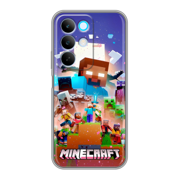 Силиконовый чехол на Realme C85 с принтом Майнкрафт Minecraft Силиконовый чехол на Realme C85 с принтом Майнкрафт Minecraft