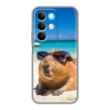 Силиконовый чехол на Realme C85 с принтом Капибара Силиконовый чехол на Realme C85 с принтом Капибара