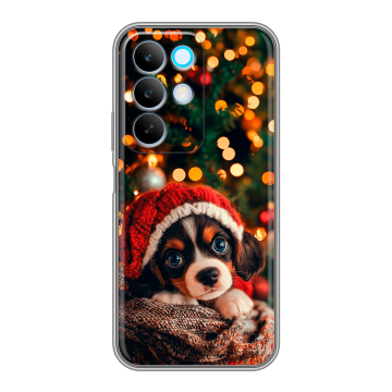 Силиконовый чехол на Realme C85 с принтом Новый год елка щенок Силиконовый чехол на Realme C85 с принтом Новый год елка щенок