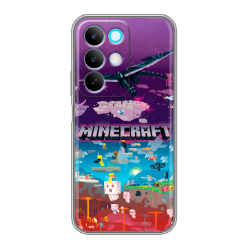 Силиконовый чехол на Realme C85 с принтом Майнкрафт Minecraft Силиконовый чехол на Realme C85 с принтом Майнкрафт Minecraft