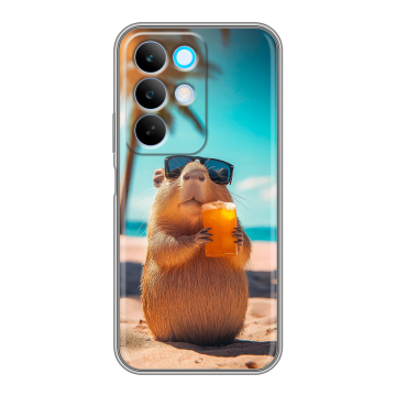 Силиконовый чехол на Realme C85 с принтом Капибара