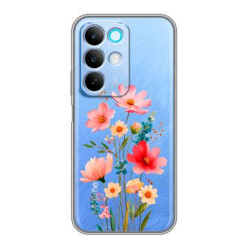Силиконовый чехол на Realme C85 с принтом Цветы