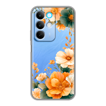 Силиконовый чехол на Realme C85 с принтом Цветы принт