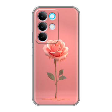 Силиконовый чехол на Realme C85 с принтом Розовая роза