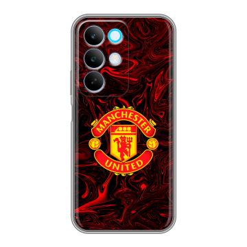Силиконовый чехол на Realme C85 с принтом Manchester United