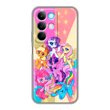 Силиконовый чехол на Realme C85 с принтом My little pony Дружба чудо