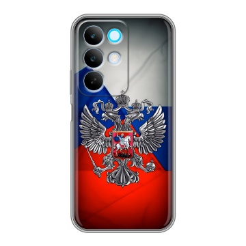 Силиконовый чехол на Realme C85 с принтом Флаг России Силиконовый чехол на Realme C85 с принтом Флаг России