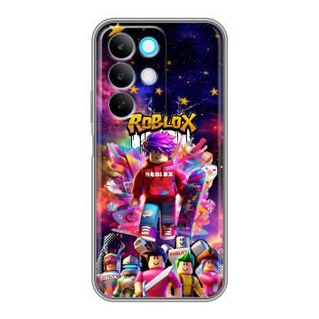 Силиконовый чехол на Realme C85 с принтом Roblox Роблокс Силиконовый чехол на Realme C85 с принтом Roblox Роблокс
