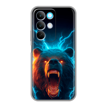 Силиконовый чехол на Realme C85 с принтом Медведь Силиконовый чехол на Realme C85 с принтом Медведь