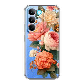 Силиконовый чехол на Realme C85 с принтом цветы Силиконовый чехол на Realme C85 с принтом цветы