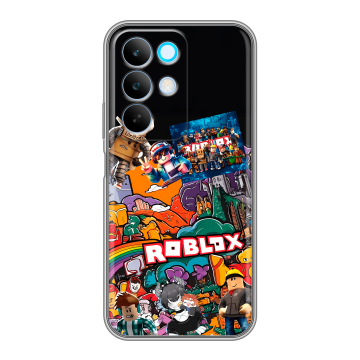 Силиконовый чехол на Realme C85 с принтом Roblox Роблокс Силиконовый чехол на Realme C85 с принтом Roblox Роблокс