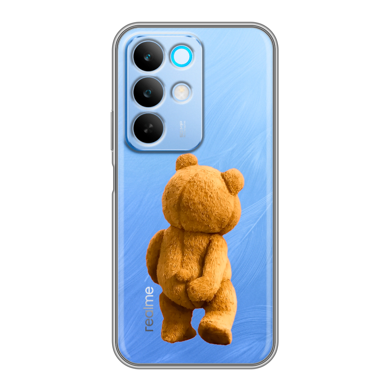 Силиконовый чехол на Realme C85 с принтом Медведь Силиконовый чехол на Realme C85 с принтом Медведь