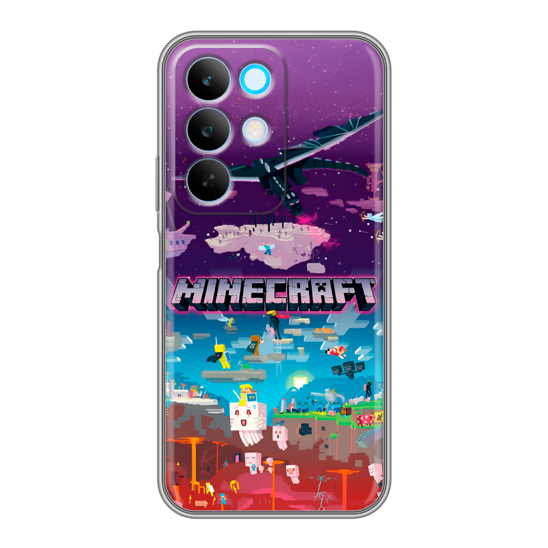 Силиконовый чехол на Realme C85 с принтом Майнкрафт Minecraft Силиконовый чехол на Realme C85 с принтом Майнкрафт Minecraft