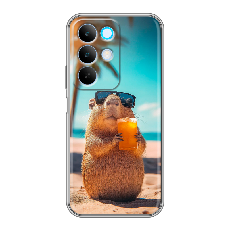 Силиконовый чехол на Realme C85 с принтом Капибара Силиконовый чехол на Realme C85 с принтом Капибара