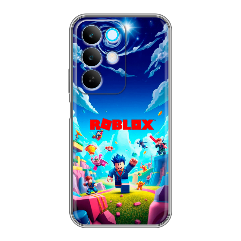 Силиконовый чехол на Realme C85 с принтом Roblox Роблокс Силиконовый чехол на Realme C85 с принтом Roblox Роблокс