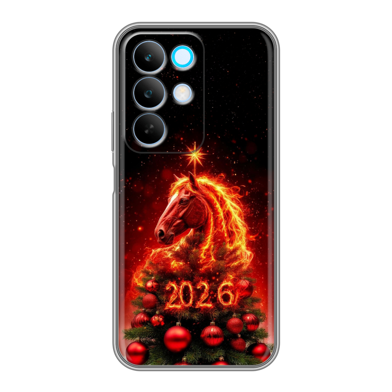 Силиконовый чехол на Realme C85 с принтом Новый год Силиконовый чехол на Realme C85 с принтом Новый год