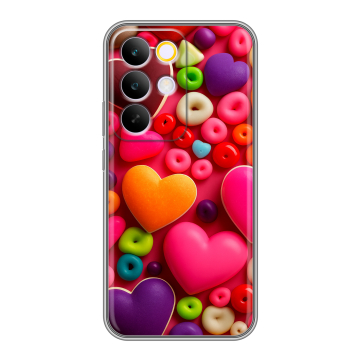 Силиконовый чехол на Realme C85 Pro с принтом Сердечки Силиконовый чехол на Realme C85 Pro с принтом Сердечки
