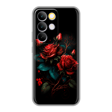 Силиконовый чехол на Realme C85 Pro с принтом Розы красные