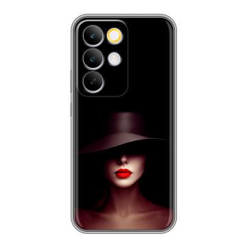 Силиконовый чехол на Realme C85 Pro с принтом Девушка в шляпе Силиконовый чехол на Realme C85 Pro с принтом Девушка в шляпе