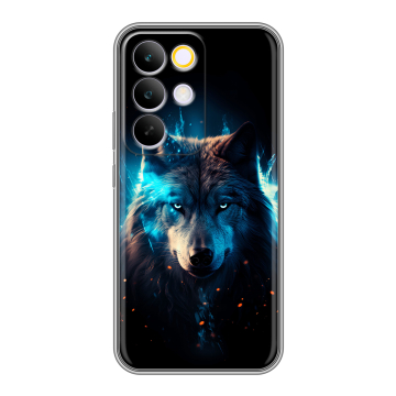 Силиконовый чехол на Realme C85 Pro с принтом Волк ночной