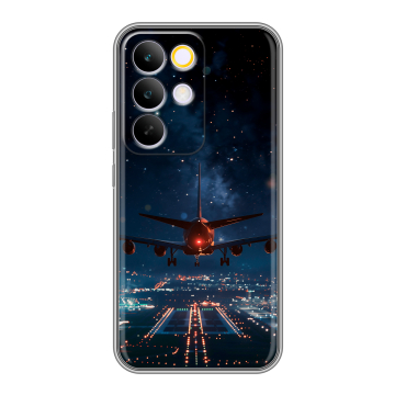 Силиконовый чехол на Realme C85 Pro с принтом самолет Силиконовый чехол на Realme C85 Pro с принтом самолет