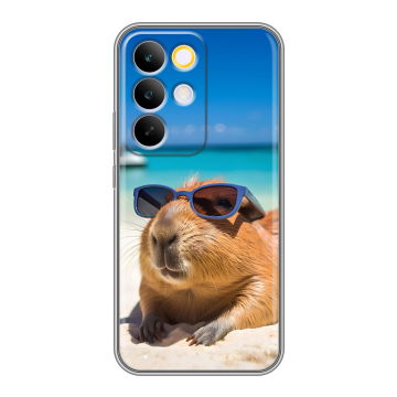 Силиконовый чехол на Realme C85 Pro с принтом Капибара