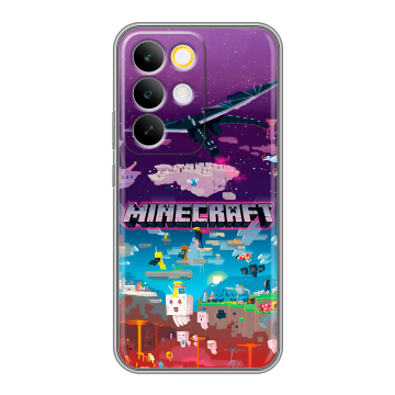 Силиконовый чехол на Realme C85 Pro с принтом Майнкрафт Minecraft Силиконовый чехол на Realme C85 Pro с принтом Майнкрафт Minecraft