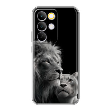 Силиконовый чехол на Realme C85 Pro с принтом Лев кошки Силиконовый чехол на Realme C85 Pro с принтом Лев кошки