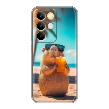 Силиконовый чехол на Realme C85 Pro с принтом Капибара