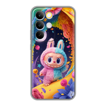 Силиконовый чехол на Realme C85 Pro с принтом Labubu Лабубу