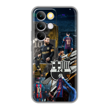 Силиконовый чехол на Realme C85 Pro с принтом Messi Barcelona