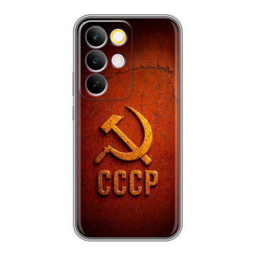Силиконовый чехол на Realme C85 Pro с принтом Флаг Герб СССР Силиконовый чехол на Realme C85 Pro с принтом Флаг Герб СССР