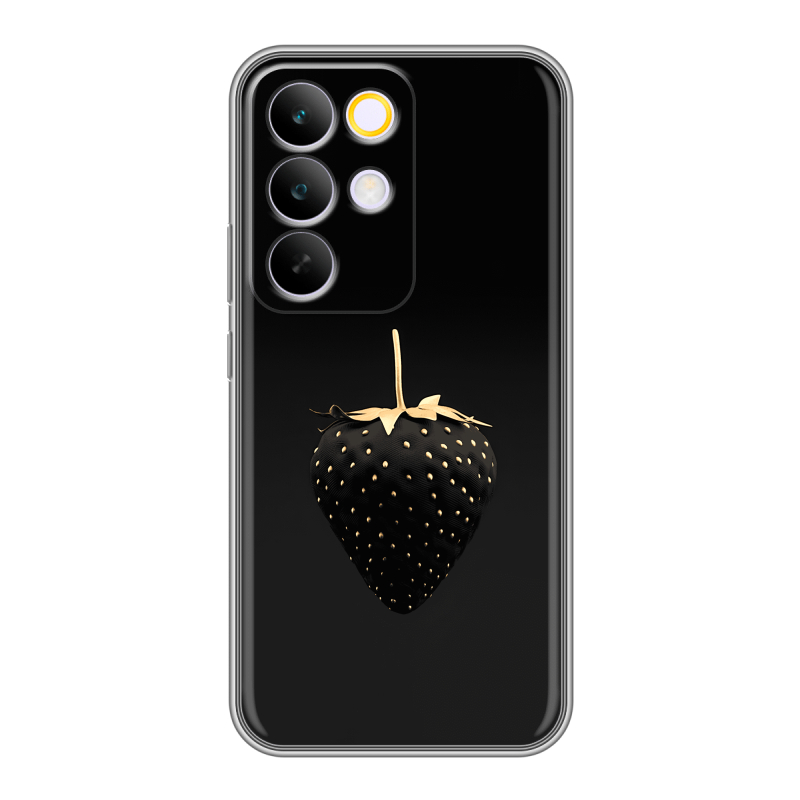 Силиконовый чехол на Realme C85 Pro с принтом Черная клубника Силиконовый чехол на Realme C85 Pro с принтом Черная клубника