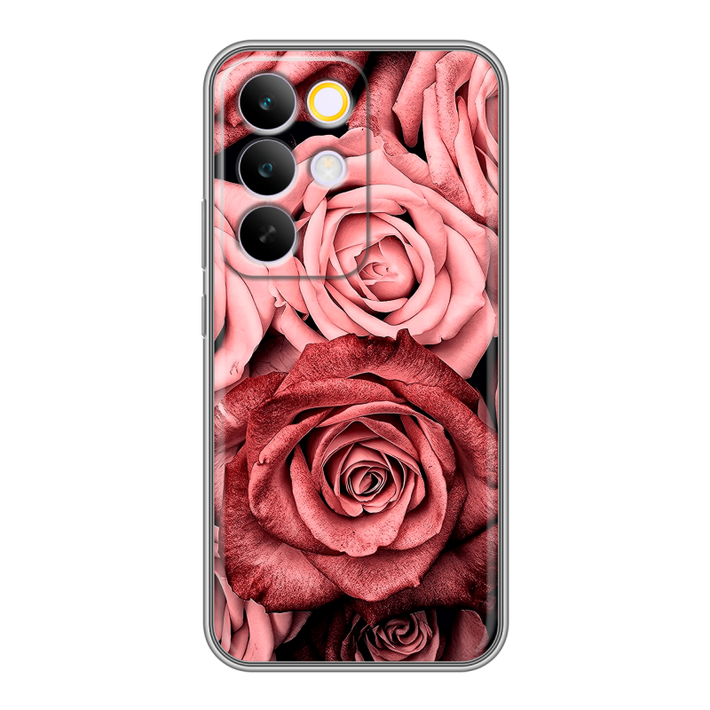Силиконовый чехол на Realme C85 Pro с принтом Цветы розы Силиконовый чехол на Realme C85 Pro с принтом Цветы розы