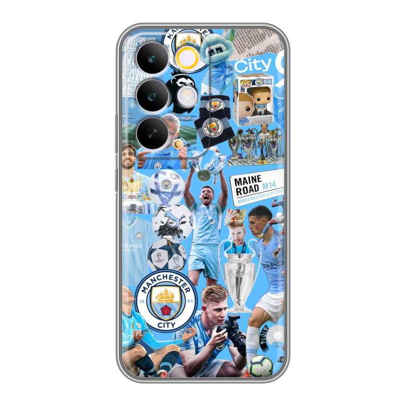 Силиконовый чехол на Realme C85 Pro с принтом Man City Манчестер Сити Силиконовый чехол на Realme C85 Pro с принтом Man City Манчестер Сити