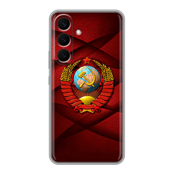 Силиконовый чехол на Samsung Galaxy S26 Plus с принтом Герб СССР