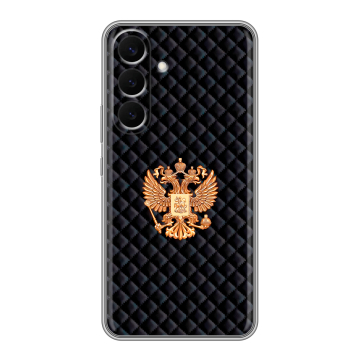 Силиконовый чехол на Samsung Galaxy S26 Plus с принтом Герб России принт