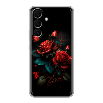 Силиконовый чехол на Samsung Galaxy S26 Plus с принтом Розы красные