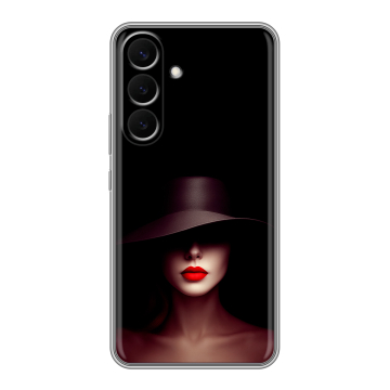 Силиконовый чехол на Samsung Galaxy S26 Plus с принтом Девушка в шляпе Силиконовый чехол на Samsung Galaxy S26 Plus с принтом Девушка в шляпе