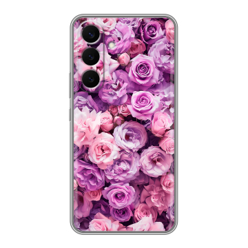 Силиконовый чехол на Samsung Galaxy S26 Plus с принтом лавандовые розы Силиконовый чехол на Samsung Galaxy S26 Plus с принтом лавандовые розы