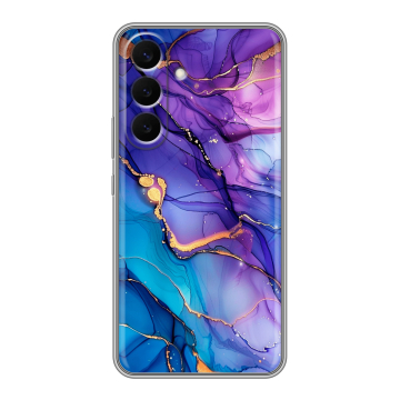 Силиконовый чехол на Samsung Galaxy S26 Plus с принтом синий мрамор Силиконовый чехол на Samsung Galaxy S26 Plus с принтом синий мрамор