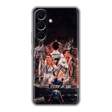 Силиконовый чехол на Samsung Galaxy S26 Plus с принтом Реал Роналдо Real Ronaldo