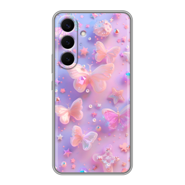 Силиконовый чехол на Samsung Galaxy S26 Plus с принтом Бабочки